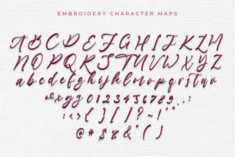 Daniel Jamie Embroidery Script Font