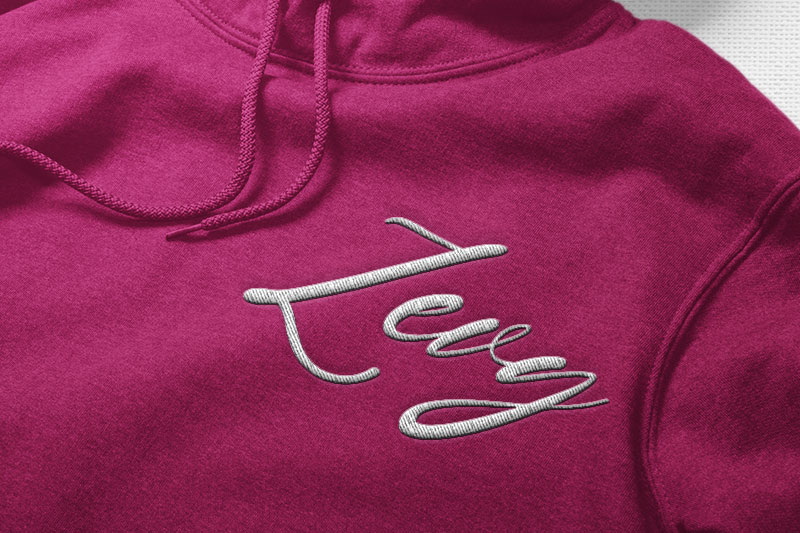 Daniel Jamie Embroidery Script Font