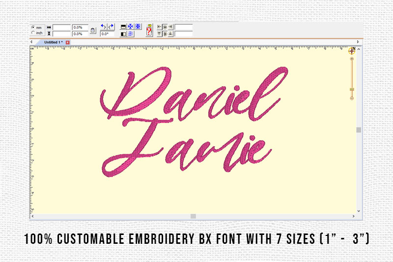Daniel Jamie Embroidery Script Font