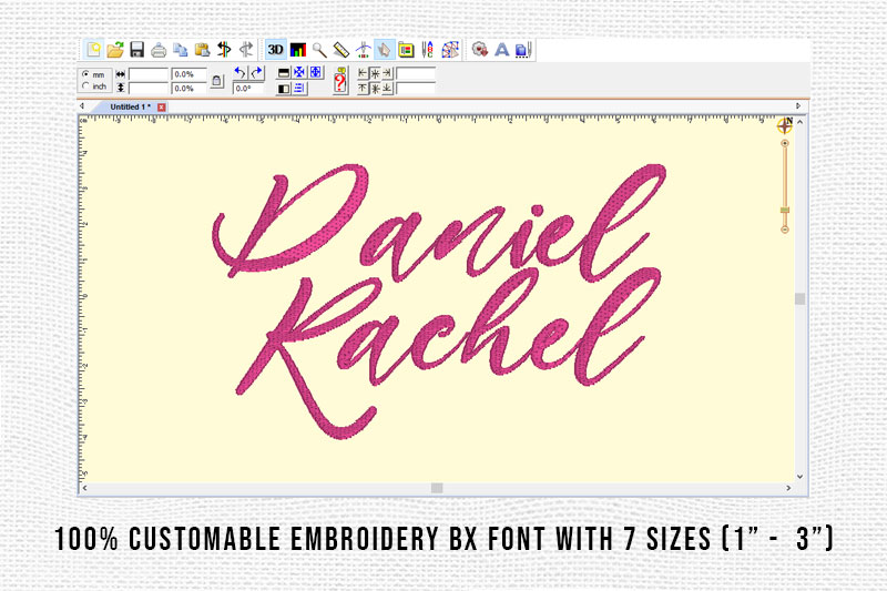 Daniel Rachel Embroidery Script Font
