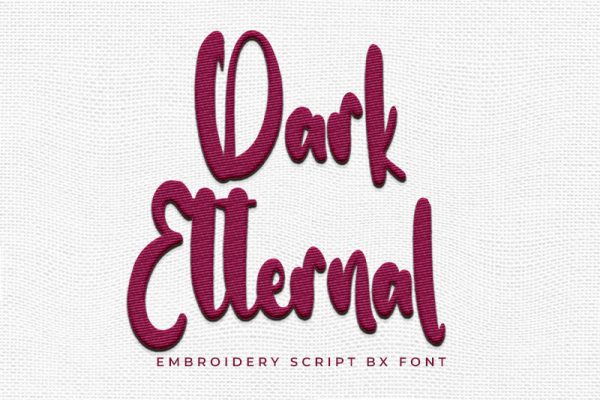 Dark Etternal Embroidery Script Font