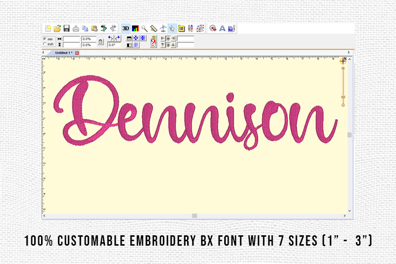 Dennison Embroidery Script Font