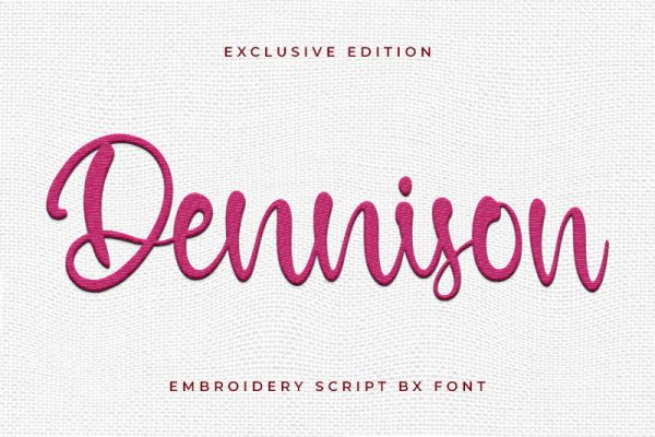 Dennison Embroidery Script Font
