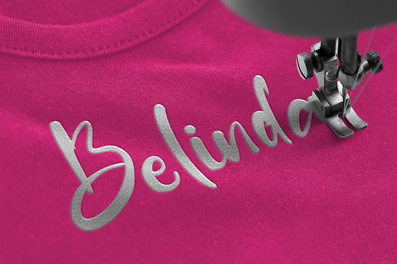 Diagonal Embroidery Script Font