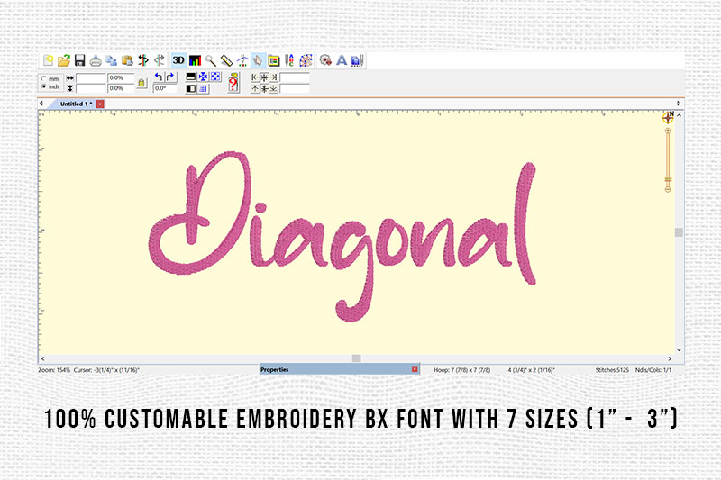 Diagonal Embroidery Script Font