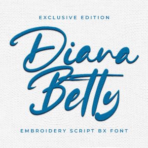 Diana Betty Embroidery Script Font