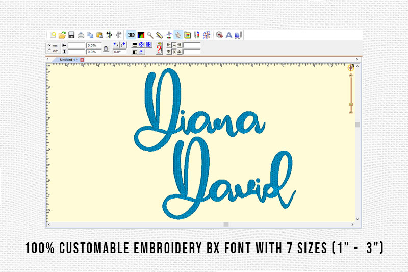 Diana David Embroidery Script Font