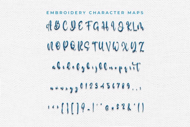 Diana David Embroidery Font, Embroidery Script Font, Bx Embroidery ...