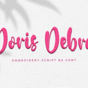 Doris Debra Embroidery Script Font