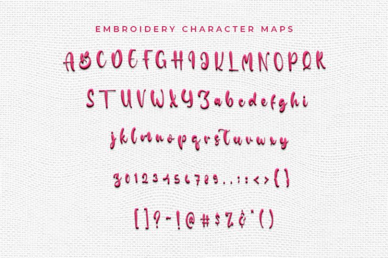 Doris Debra Embroidery Font, Embroidery Script Font, Bx Embroidery ...