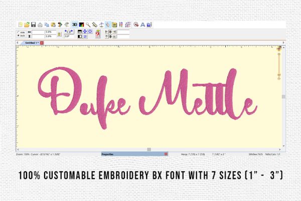 Duke Mettle Embroidery Script Font