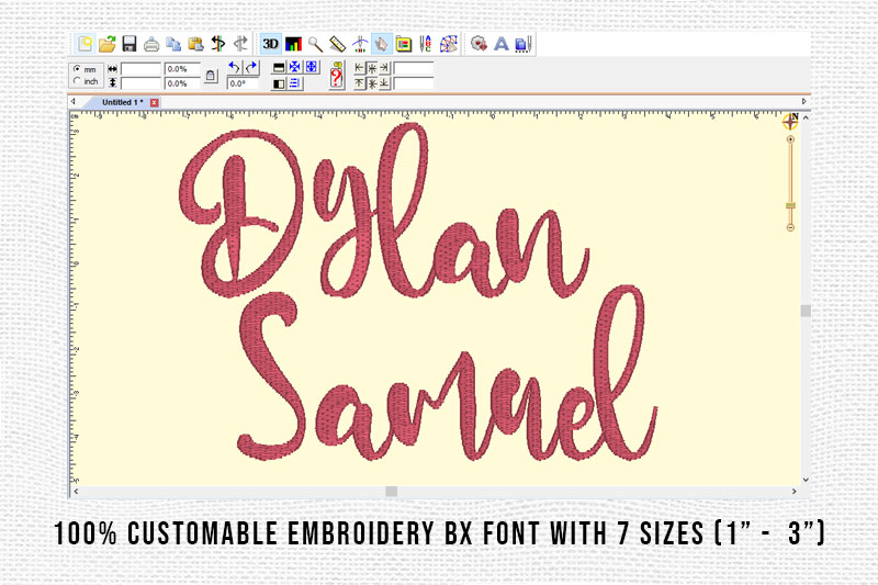 Dylan Samuel Embroidery Script Font