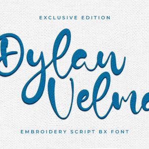 Dylan Velma Embroidery Script Font