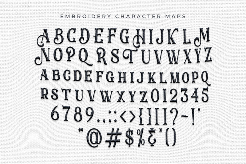 EastWood Embroidery Display Font