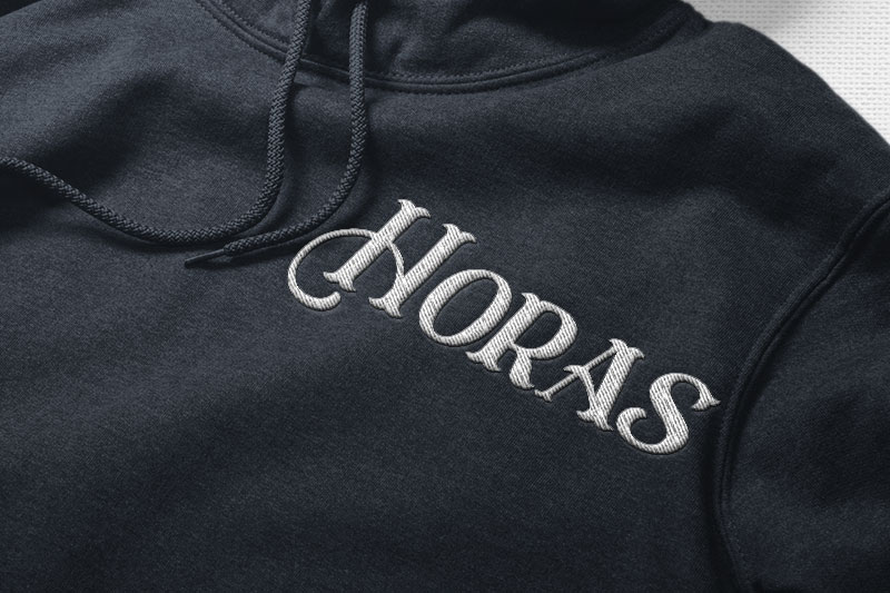 East Wood Embroidery Display Font