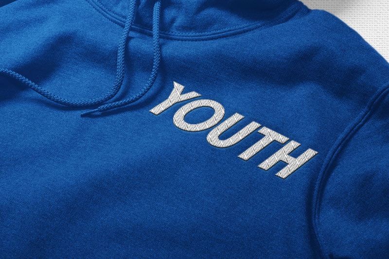 Emizen Embroidery Futuristic Font