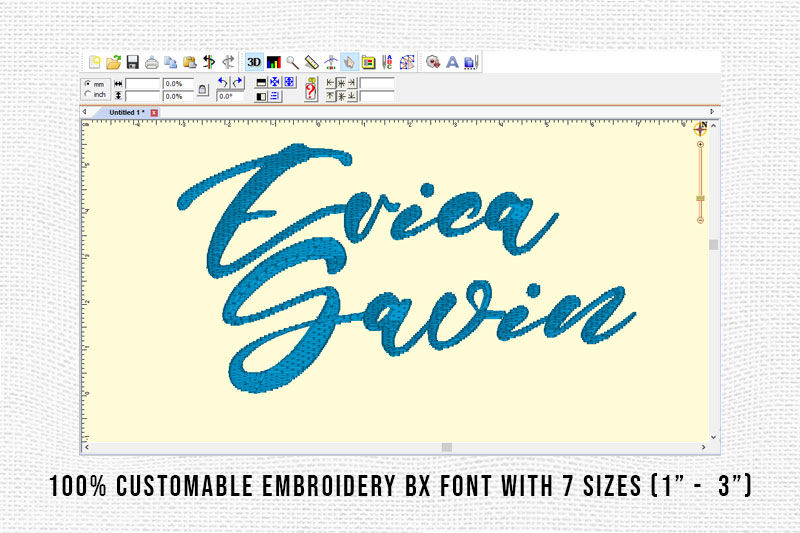 Erica Gavin Embroidery Script Font