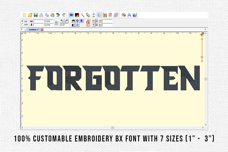 Forgotten Embroidery Display Font