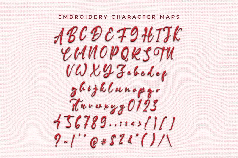 Gina Sean Embroidery Script Font