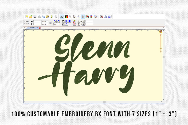 Glenn Harry Embroidery Script Font