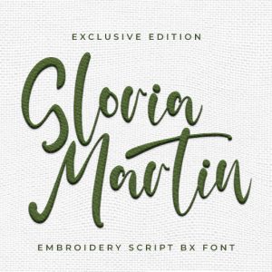 Gloria Martin Embroidery Script Font