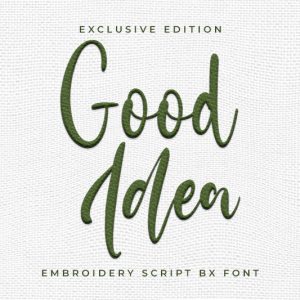 Good Idea Embroidery Script Font