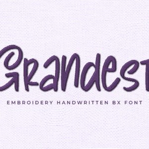 Grandest Embroidery Handwritten Font