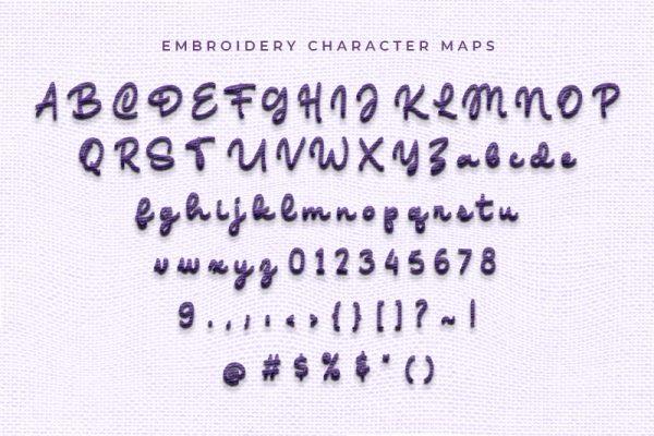 Halloa Embroidery Handwritten Font
