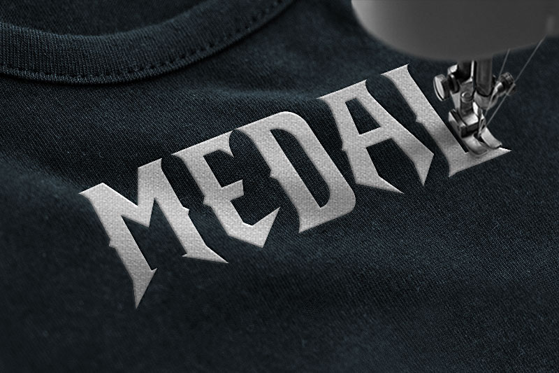 Heroes Embroidery Display Font