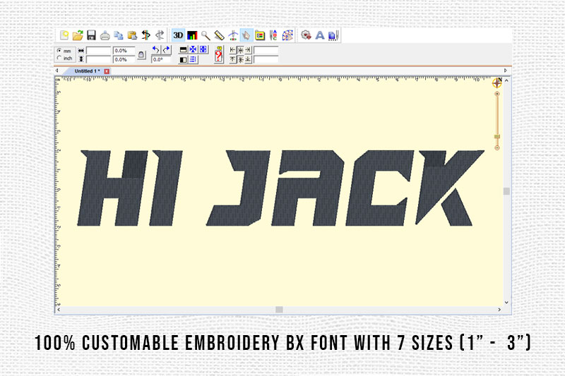 Hi Jack Embroidery Display Font