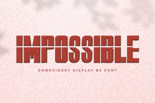 Impossible Embroidery Display Font