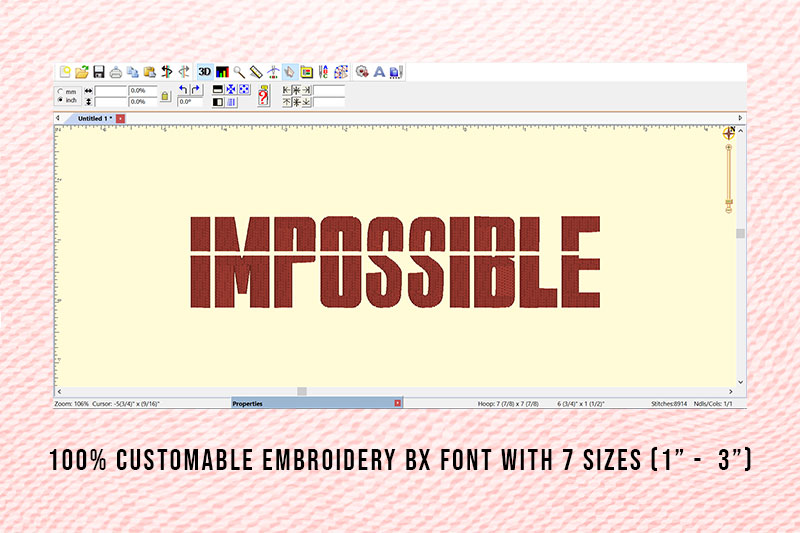 Impossible Embroidery Display Font