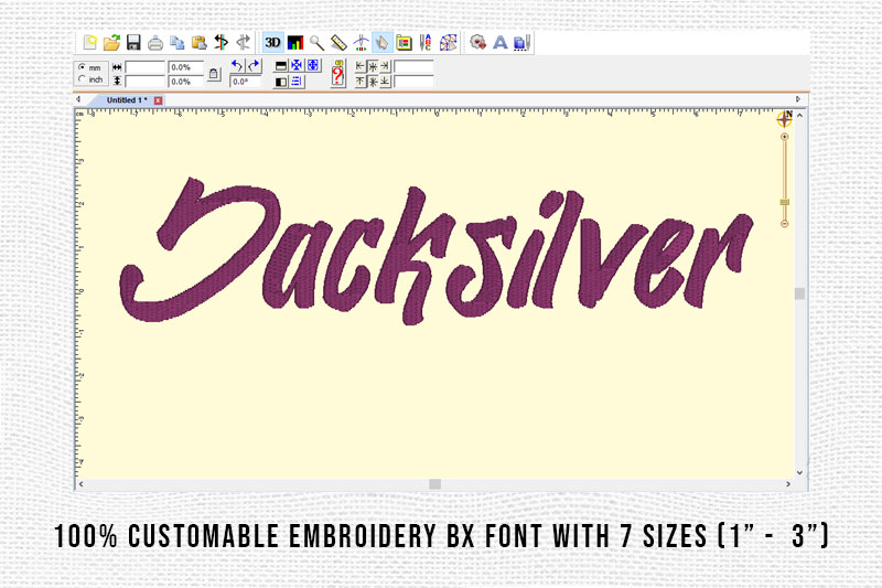 Jacksilver Embroidery Display Font