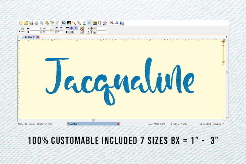 Jacqualine Embroidery Script Font