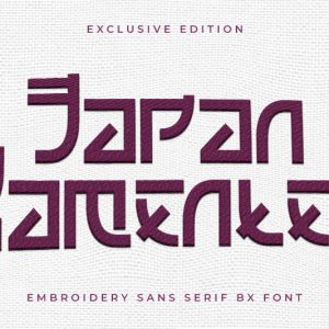 Japan Ramenten Embroidery Display Font