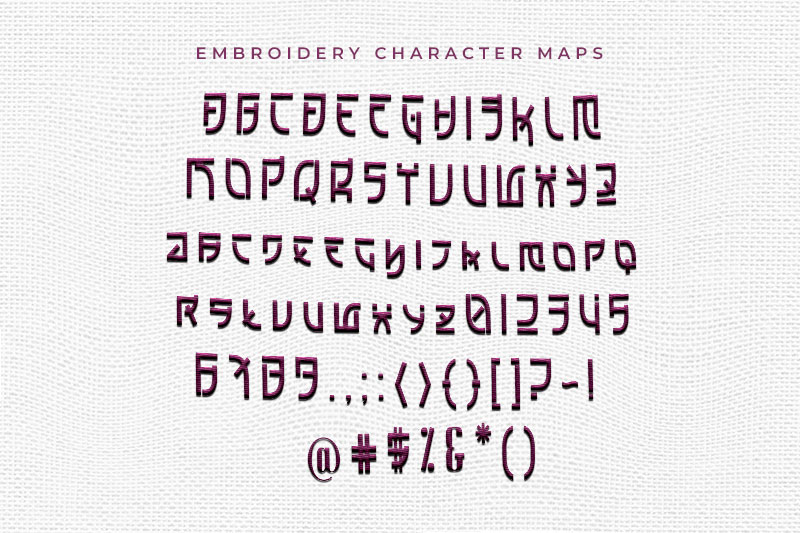 Japan Ramenten Embroidery Display Font