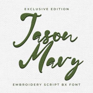 Jason Mary Embroidery Script Font