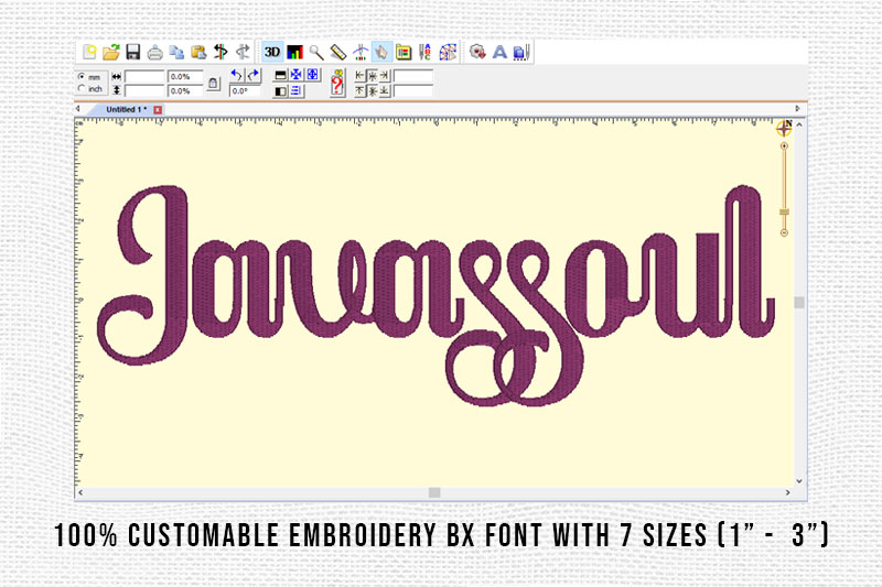 Javassoul Embroidery Display Font