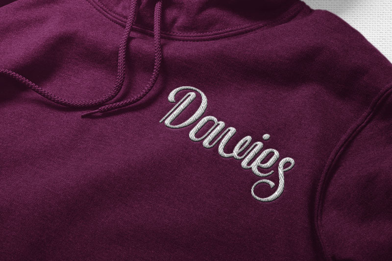 Javassoul Embroidery Display Font