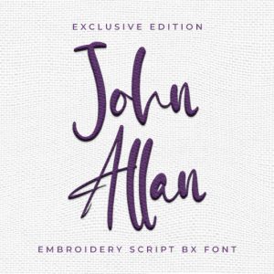 Jhon Allan Embroidery Script Font