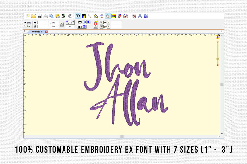 Jhon Allan Embroidery Script Font