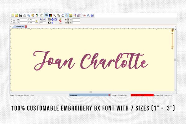Joan Charlotte Embroidery Script Font