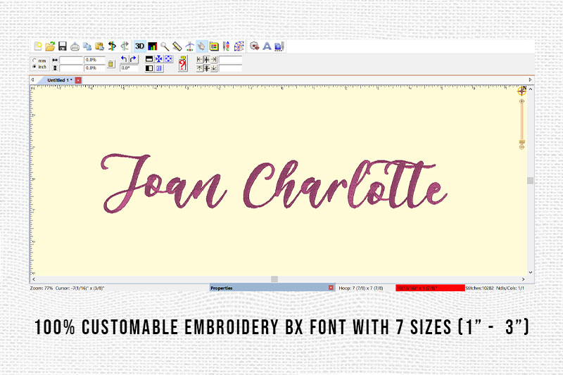 Joan Charlotte Embroidery Script Font
