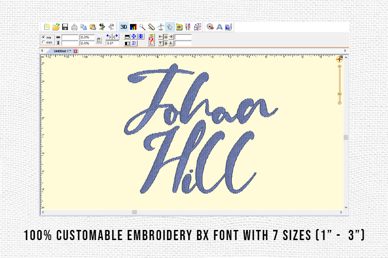 Johan Hill Embroidery Script Font