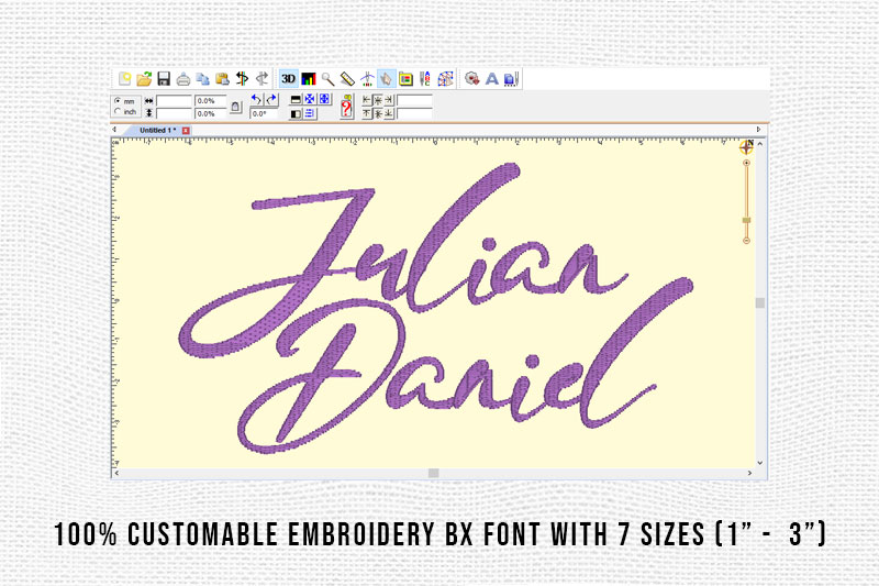 Julian Daniel Embroidery Script Font