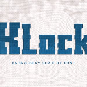 Klock Embroidery Serif Font