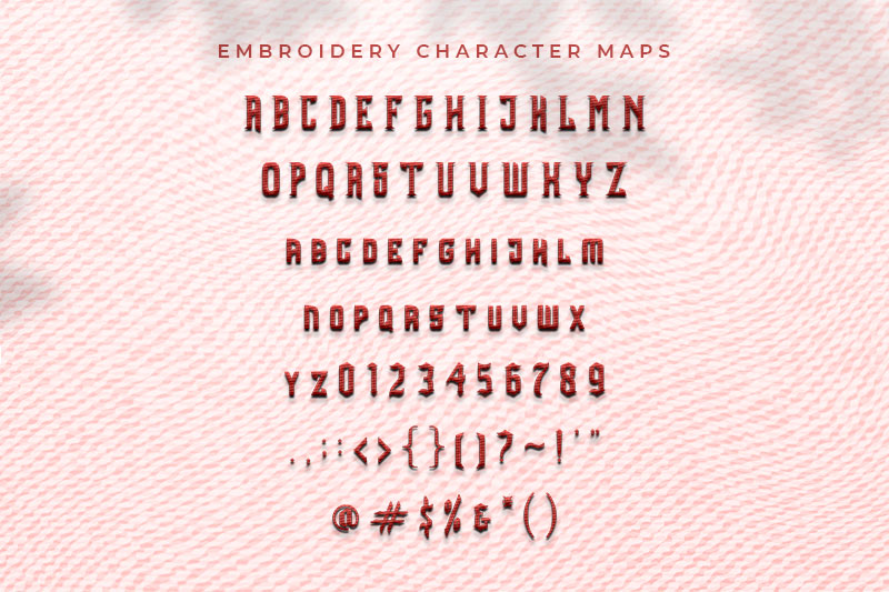 Kong Font Embroidery Display Font