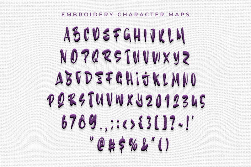 Koonamie Embroidery Display Font