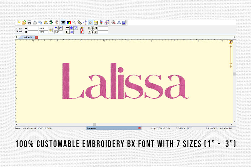 Lalissa Embroidery Serif Font