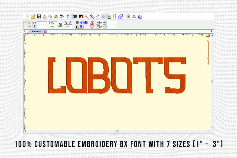 Lobots Embroidery Display Font